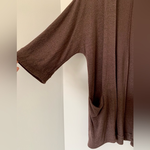 Wilfred Free Aritzia Zlata Maroon Open Front Cardigan with Pockets size XS - Picture 2 of 4